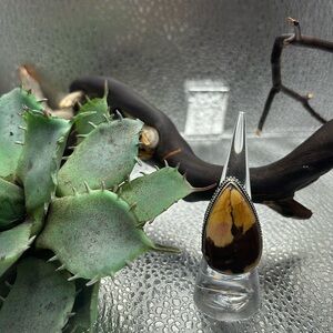 Size 6 peanut Jasper ring so cool!! 925